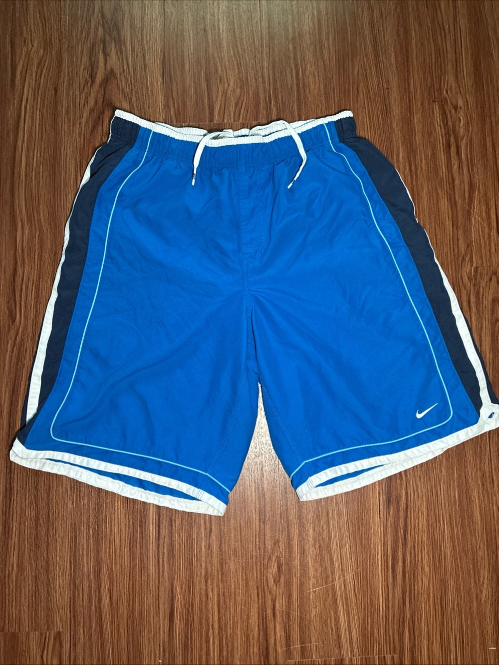 Vintage Nike Swim Shorts Men Large Polyester Mesh Drawstring Y2K